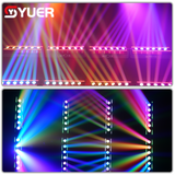 YUER™️LED 6EYE 6X30W RGBW 4IN1 Moving Head Light With 90pcs Horse Racing LED Strip Beam Sound Control DMX512 For DJ Disco Party Christmas Wedding