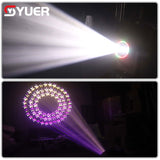 YUER™️ 300W LED Moving Head Light With Aperture 8+16 Prisms Rainbow Effect Gobos DMX 512 For Disco Party Club Bar DJ Show Stage Lighting