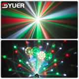 YUER™️NEW LED Mini 2X3W Red+2X3W Green+2X3W Blue Moving Head Beam Light With Ring DMX512 For DJ Disco Stage Party Wedding Dance Floor
