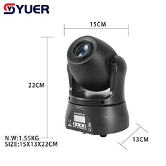 YUER™️ LED 150W Spot Gobo Moving Head 7 Patterns 7 Colors White Stage Indoor Dj Disco Party Wedding Decoration DMX Music Control Lamp