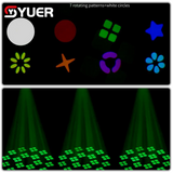 YUER™️ LED 200W Beam Moving Head Light With Ring 6+12 Prisms+Rainbow Effect Voice Control DMX512 For DJ Stage Bar Disco Strobe
