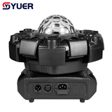 YUER™ 6x10W RGBW Beam Battle Shadow Six Arm Magic Ball Moving Head Effect Light With White/Gold Strobe RG Laser Kaleidoscope Effect DMX512 Sound Control For DJ Disco Bar KTV Club