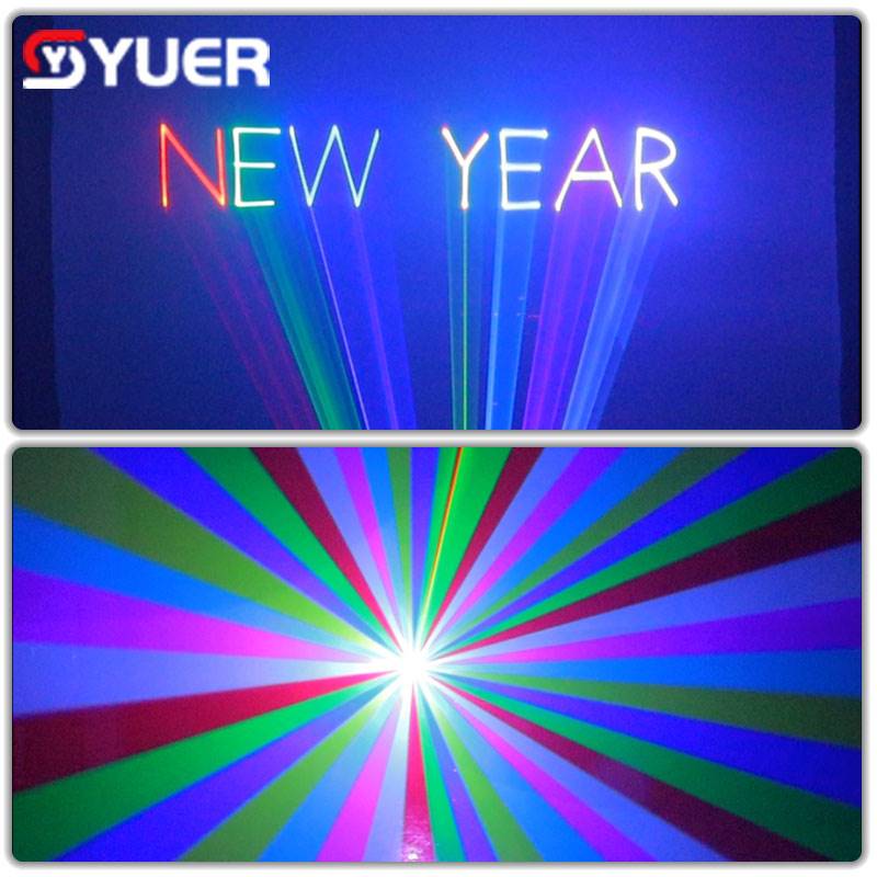YUER™️ APP 1W 2W 3W 4W 5W ILDA Beam Scanner RGB Laser Stage Light DMX DJ Wedding Club Disco Christmas Party Animation Projector Light