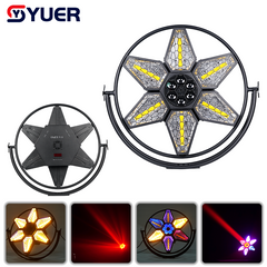 YUER™ 6x50W Warm White COB + 6x10W RGBW 4in1 LED Bee Eye + 72x0.5W LED Retro Light Bee Eye Wash Effect DMX512 For DJ Disco Party Bar Club Wedding Stage Lighting