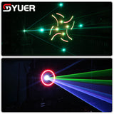 YUER™ ILDA 10W 12W Laser Moving Head Light With RGB Ring Wedding Dmx Dj Professional Scanning Stage Lighting Disco Strong Beams Club