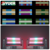 YUER™️  Waterproof IP65 672X0.5W RGB+672X2W White 14+28 Segment LED Moving Head Strobe Light RDM DMX512 For Disco DJ Projector Party Decoration Night Light