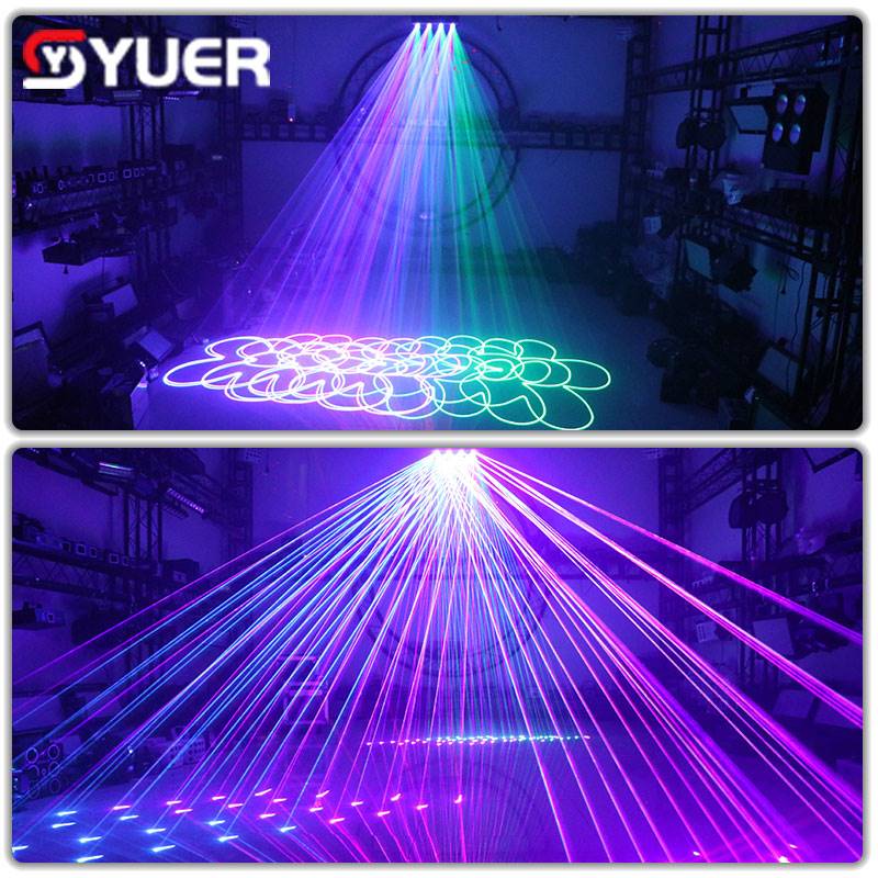 YUER™️ 4W 4 Eyes Laser Projector Stage Effect Lighting For DJ Disco Party Event Club Wedding Show Bar DMX Sound Music RGB Lamp
