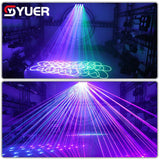 YUER™️ 4W 4 Eyes Laser Projector Stage Effect Lighting For DJ Disco Party Event Club Wedding Show Bar DMX Sound Music RGB Lamp