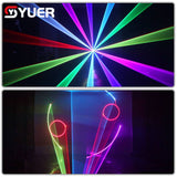 YUER™️ 1W 2W 3W 4W RGB 3D Animation Beam Scanner Stage Laser Light Projector DJ Disco Bar Club Home Party Dance Floor Xmas Effect Show