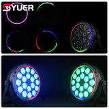 YUER™️ 18X12W RGBW 4in1 LED Par Light With Aperture DMX512 Disco Light Professional Stage Bar Dj Equipment