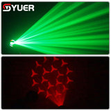 YUER™️ DJ Party Lighting 16 Prisms 150W LED Moving Head High Bright Mobile Heads Beam Rainbow Effect For Home Disco Bar Stage Wedding