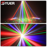 YUER™️12X3W Beam LED+3X3W Spot LED RGBW 4IN1 6 Head Moving Head Light With RG Laser +Strobe Effect Remote Control DMX Stage Lighting for Disco Music Bar Party