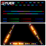 YUER™️LED 18X3W Golden Point Control Wall Washer Light With 120X0.5W RGB 3IN1+Horse Racing Effect DMX512 For DJ Club Disco Party Dance Floor