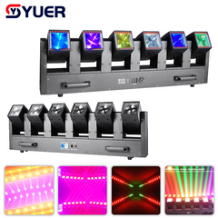 YUER™ 12x60W Double-sided Swing Moving Head Light With Auxiliary Light Y-axis Infinite Rotation Point Control Beam Horse Racing Effect DMX512 For DJ Disco Party Bar Club Wedding Stage Effect Lighting
