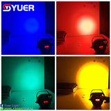 YUER™️ LED Waterproof Flat Par 7x18W RGBW 4IN1/RGBWA 5IN1/RGBWA+UV 6IN1 Lighting Strobe DMX512 For Disco DJ Music Party Club Dance Floor Bar Stage