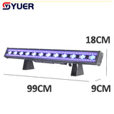 YUER™ LED 12x8W RGBS + 48x1W White + 288x1w RGBA Lamp Beads Waterproof Bar Light Beam Wash Strobe Effect Dj Disco Outdoor Stage