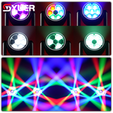 YUER™️MINI 7x40W RGBW 4IN1 LED Bee Eye Moving Head Light With Ring Wash Zoom Strobe Effect DMX512 For Party DJ Equipment Stage Effect Lighting
