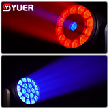 YUER™️19X40W RGBW 4IN1 LED Moving Head Light WASH ZOOM Voice Control Circle Control Effect RDM DMX512 For Ktv Disco Dj Bar Stage Lighting