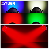 YUER™️LED 19X40W RGBW 4IN1 Zoom Bee Eye Moving Head Light With Ring Linear Dimming LCD DMX512 For Party Wedding DJ Disco