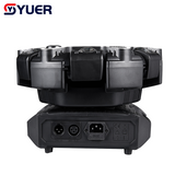 YUER™ 10x10w RGBW Beam 6-Arm Super Bee Eye Donkey Kong Moving Head Effect Light With Iridescent Light Strips White/Gold Strobe RG Laser Effect DMX512 Sound Control For DJ Disco Bar KTV