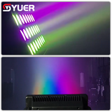YUER™Waterproof IP65 LED 24X40W RGBW 4IN1 Moving Head Light With Auxiliary Light Wash Chauvet Passage Atomization Effect RDM DMX512 For DJ Disco Party Stage