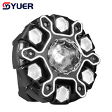 YUER™ 6x10w RGBW Beam 6-Arm Super Magic Ball Donkey Kong Moving Head Effect Light With Iridescent Light Strips White/Gold Strobe RG Laser Effect DMX512 Sound Control For DJ Disco Bar KTV