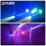 YUER™️ New 4x20W Beam RG Laser Moving Head Light DMX512 Strobe Effects For DJ Disco Party Club Show Christmas Stage Lighting Effect