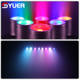YUER™️ Battery Wireless Waterproof 6X15W RGBWA-UV 6IN1 LED Par Light With Swedish wireless mode APP Control 2.4G Wireless DMX512 For DJ Disco Stage Indoor Bar