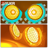 YUER™️LED 2X50W RGB/Gold/White + Warm White +8pcs RGB Audience Light Voice Control DMX512 For DJ Disco Dance Bar Professional Laser Light