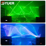 YUER™️ Waterproof 10W 15W 20W RGB Laser Light ILDA DMX Animation Beam Scanner Stage 35Kpps 3D Laser Projector Dj Disco Party Christmas