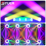 YUER™️LED 19X15W RGBW 4IN1 Bee Eye Moving Head Light With Ring Spot Wash Zoom Voice Control RDM DMX512 For DJ Disco Stage Wedding Party Bar