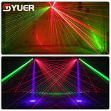 YUER™️ 60W RGB LED Spot Laser Moving Head Light Line Strobe Effect DMX512 DJ Disco Party Club Professional Stage Effects Lamp