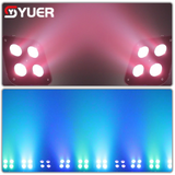 YUER™️ Battery LED Par Light 4X15W RGBWA UV 6IN1 DMX512 Control DJ Party Disco Wedding KTV Battery Stage Light