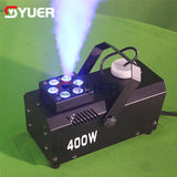 YUER™️ Wireless Remote Control 400W Disco Mini Smoke Fog Machine For DJ Disco Party Holiday Wedding Christmas With RGB LED Light