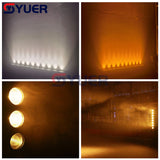 YUER™️ 10x12W COB Warm White Blinder Bar Light COB Amber LED High Power Professional Stage Lighting For Party Bar KTV DJ Disco