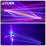 YUER™️ IP65 Waterproof RGBW Full Color 10W Projector Moving Head Laser Light 3D Animation Stage Lights XY Magnetic Encoding DMX DJ Disco Bar