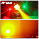 YUER™️ NEW 80W RGB Beam Spot + RG Laser + Gold Strobe + 3D Abyss Multifunction Effect Light For DJ Disco Indoor Music Party Wedding