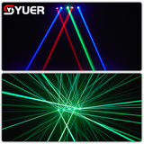 YUER™️Mini 5X30W Moving Head Light With LED Ring 5X100mw Green Lasers Effect DMX512 For DJ Disco Party Stage Effect Lighting Night Club Bar Light