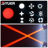 YUER™️ LED 300W Moving Head Light Beam Spot Wash Zoom With Ring +5Prism + Atomization Effect DMX For DJ Bar Music Party Wedding