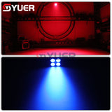 YUER™️ 4 Eyes LED RGB 3IN1 Par Light DMX512 Voice Contro For DJ Disco Stage Dance Hall Party Indoor Bar Professional background light