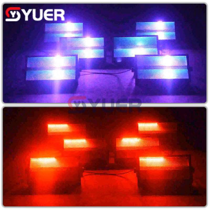 YUER™️ 144Pcs RGB 3IN1 LED Strobe Light Super Strobe Effect Lighting DMX 7/13/148CH For DJ Disco Stage Wedding Music Party Bar Indoor