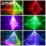 YUER™️ 2W RGB Scanning Animation Laser Light Voice Control Disco Stage Light Party Show Laser Projector Effect Lamp for Home Party KTV