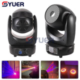 YUER™️ Moving Head Laser Projector 3W 5W 8W RGB 20Kpps Scanning Aperture Assist LED for DJ Disco DMX 512 Music Mode Auto Sound RDM