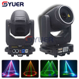 YUER™️ NEW LIDA 5WRGB Moving Head Laser Projector 20Kpps Scanning LED Aperture Assist For DJ Disco DMX 512 Auto Sound Music Modes