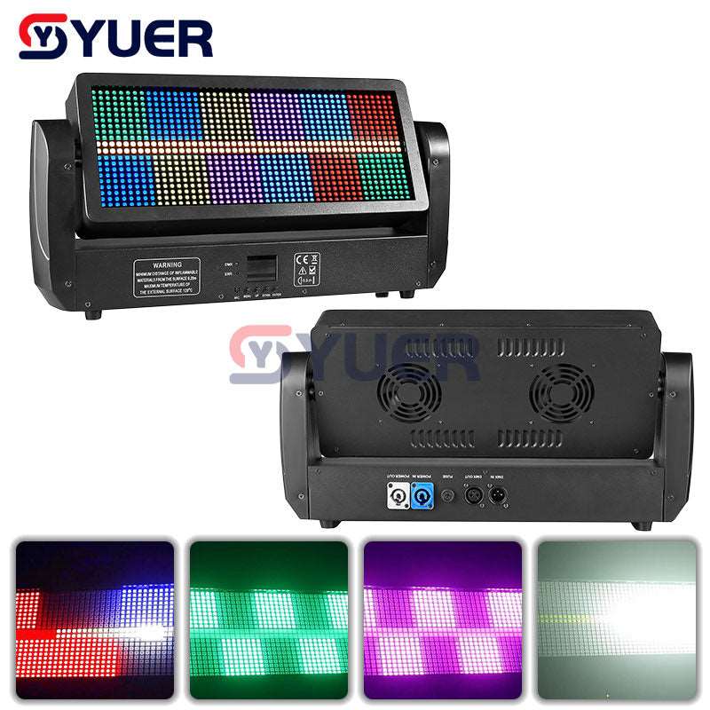 YUER™️ NEW LED 12+12 Moving head strobe Light DMX512 RDM horse racing dyeing flashing Effect 3in1 For DJ Disco Bar Music Party Stage