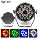 YUER™️ LED Par Light 18X12W RGBW 4IN1 Dmx512 Control Wash Strobe Sound Activated Professional Dj  Party Stage Entertainment Lamp