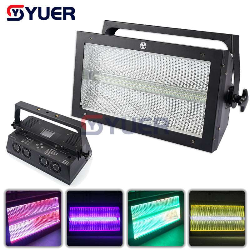 YUER™️ LED 3000W DMX Strobe Light Atomic 3000 Strobe Flash Light Professional DJ Disco Party Christmas Concert Stage Lighting