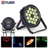 YUER™️ LED Waterproof Par Lights 18X10W RGBW 4IN1 LED Stage Light DMX Outdoor Par Lights IP65 Disco Dj Projector Machine Party Decorations