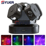 YUER™️ NEW Mold 12X10W 3 head infinitely rotating moving head light With RGB Laser Light For DJ Disco Stage Wedding Music Party Bar