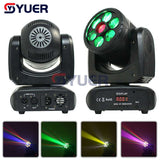 YUER™️ 60W Pattern Bee Eye Beam Dyeing Moving Head Light DMX512 16/18CH Voice Control DJ Disco Stage Wedding Party Bar Club